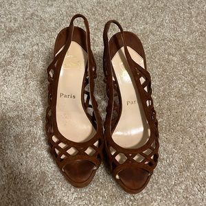 Christian Louboutin suede heels